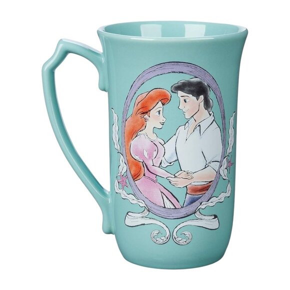 Disney Store Little Mermaid Ariel and Eric Follow Your Heart Latte Coffee Mug